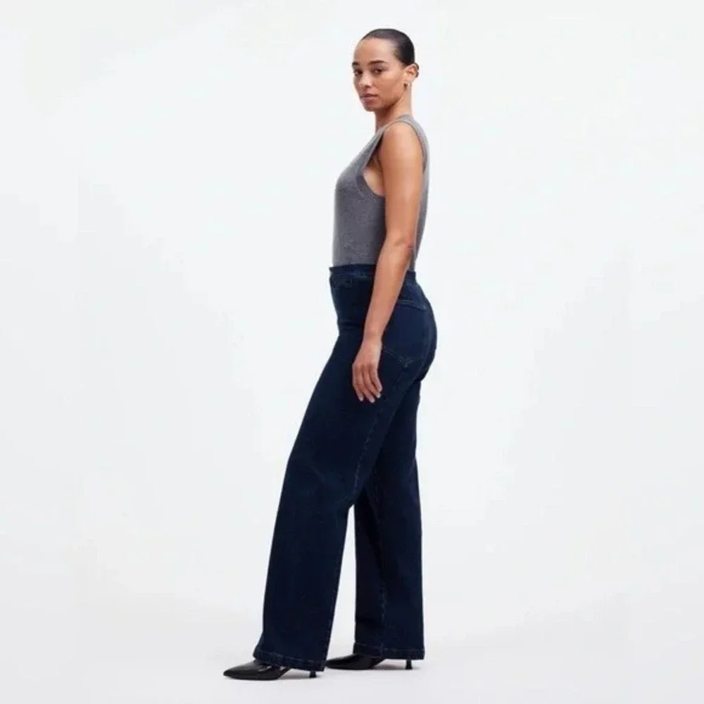 Madewell Women's Emmett Wide Leg Jeans Front Well Pockets High Rise Seam Leg 26 - Picture 3 of 14